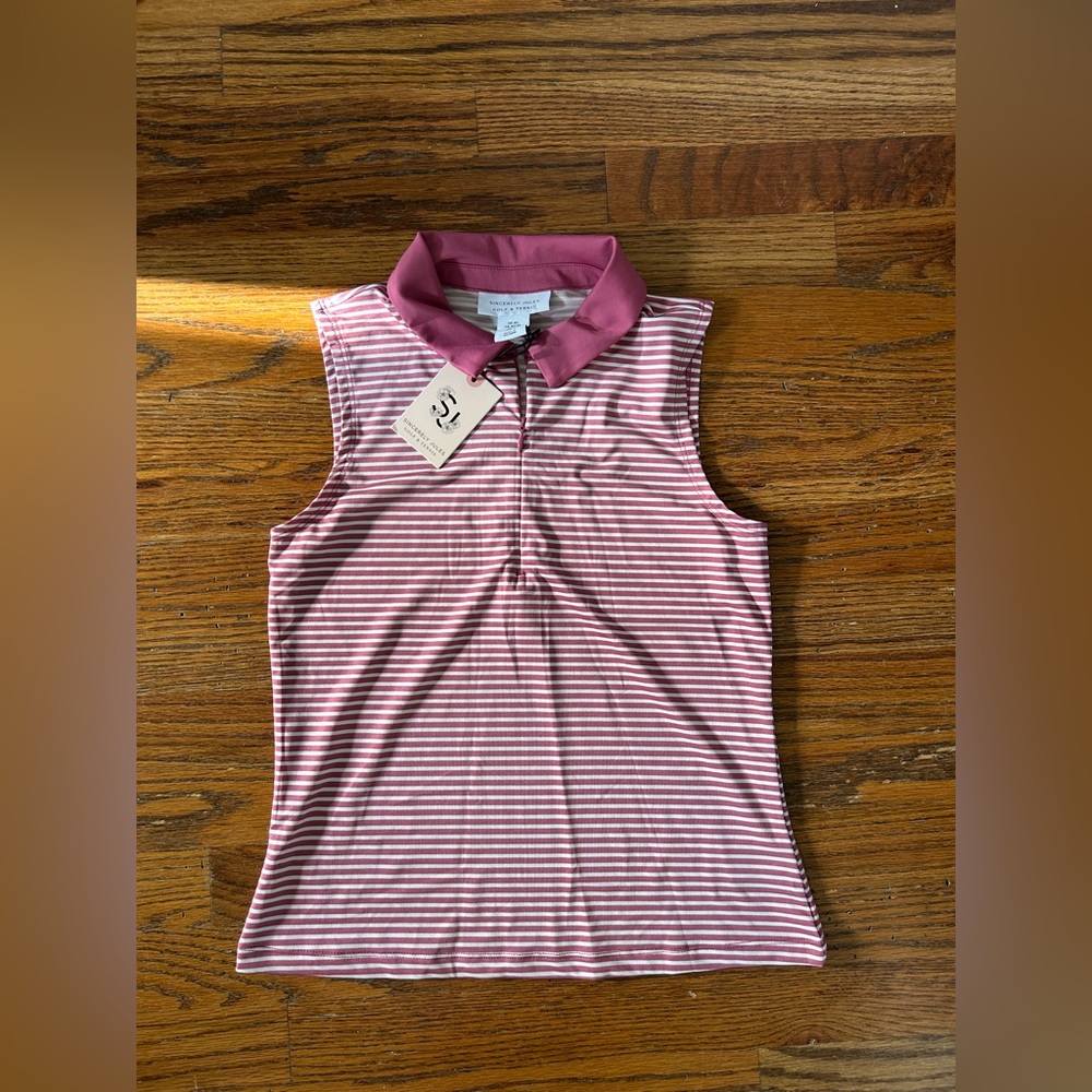 Sincerely Jules Pink and White Striped Top
